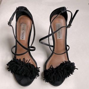 Steve Madden Franceli high heel stiletto sandal in black suede